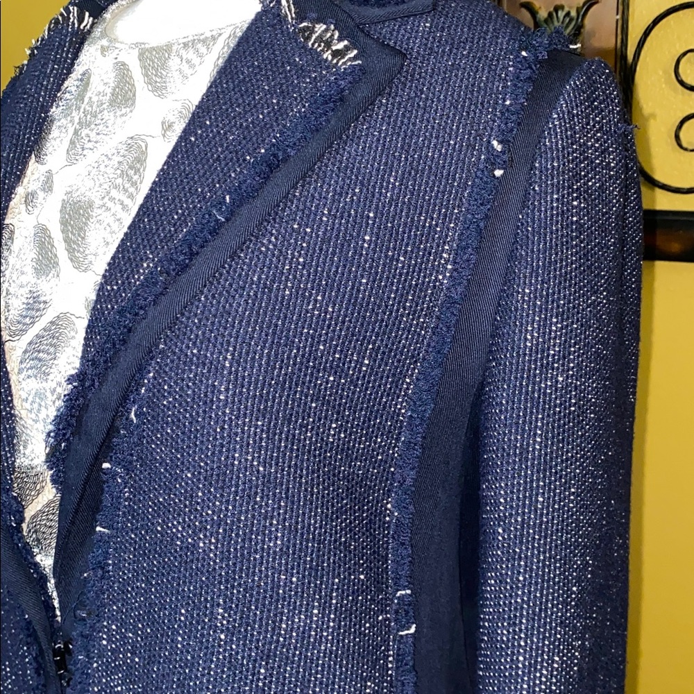 Vince Navy Boucle Jacket